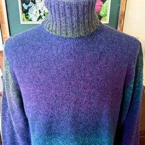 Dondup of Italy, NEW, Tags Alpaca & Wool Mens MultiColor Turtleneck Sweater, 48